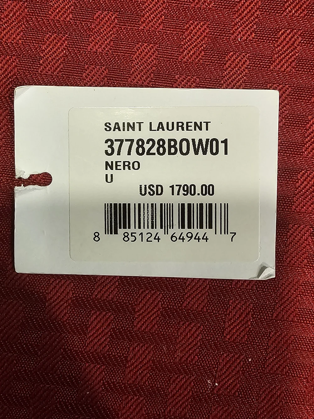 Saint Laurent Black Quilted Chevron Wallet with Gold YSL Logo